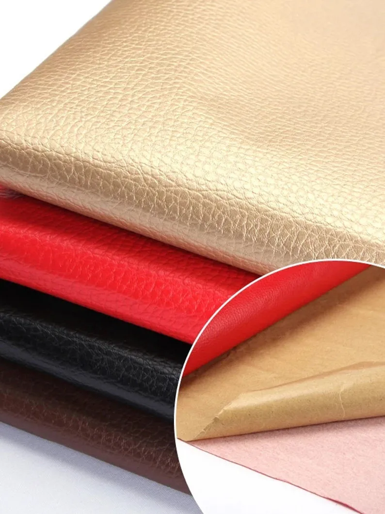 Manufacturer Good Quality Self-Adhesive Designer Upholstery Fabrics PU Fabric Faux Leather Fabric for Sofa and Furniture Cover